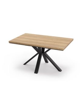 Стол AXEL 160(40+40)*90*76 White Oak wood,NS опора black