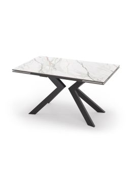 Стол PAUL 140(30+30)*85*76 Bianco Gold Ceramic,NS опора black