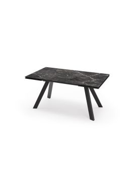Стол KELVIN 160(40+40)*90*76 Nero Grigio Ceramic,NS опора black