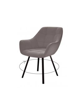 Стул Dikline 252 поворотный B5 LATTE LUX, ножки черные