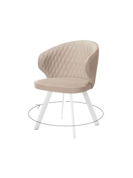 Стул Dikline 249 В03 BEIGE ,  ножки белые